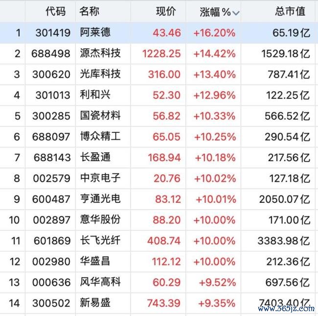 CPO见识股全线拉升 光通讯板块强势反弹